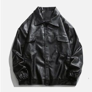 Aelfric Eden Lapel PU Biker Jacket